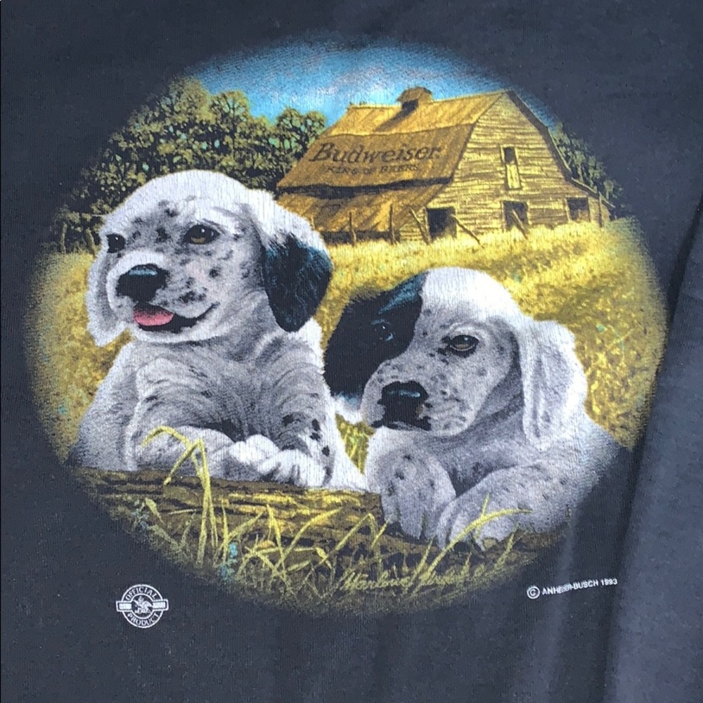 Vintage Budweiser Puppy Oversized Crewneck